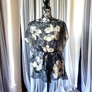 Flower design blouse